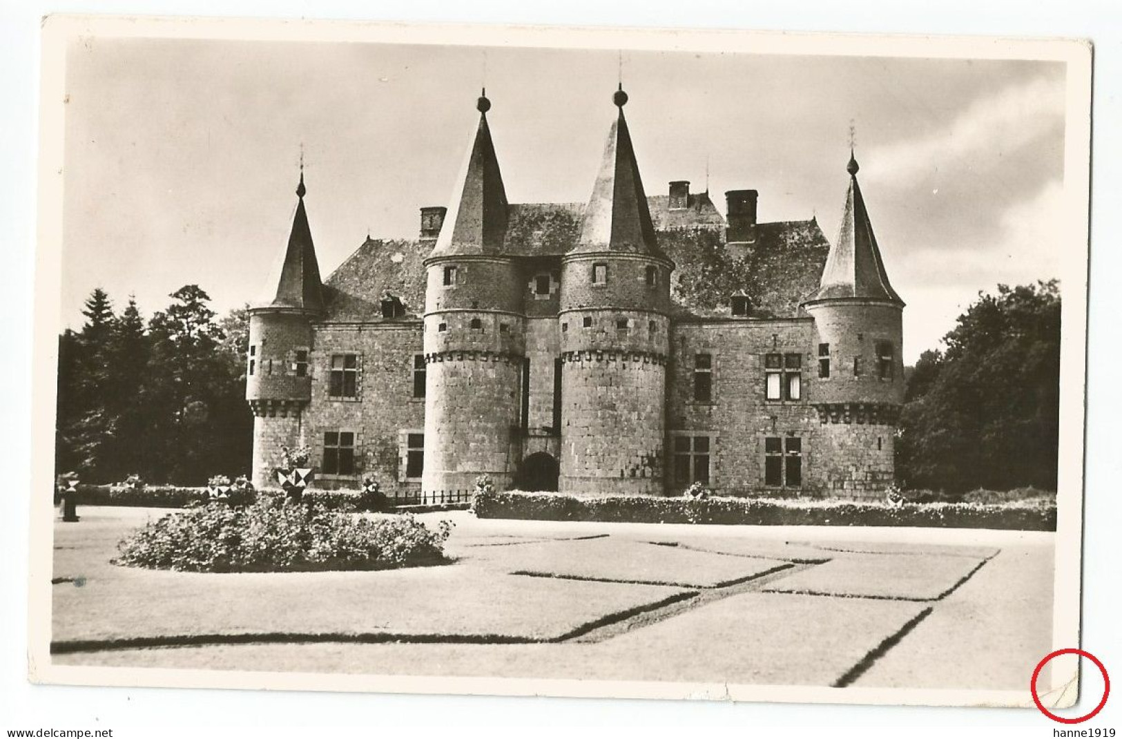 Yvoir Spontin Chateau La Cour D' Honneur Photo Carte Htje - Yvoir