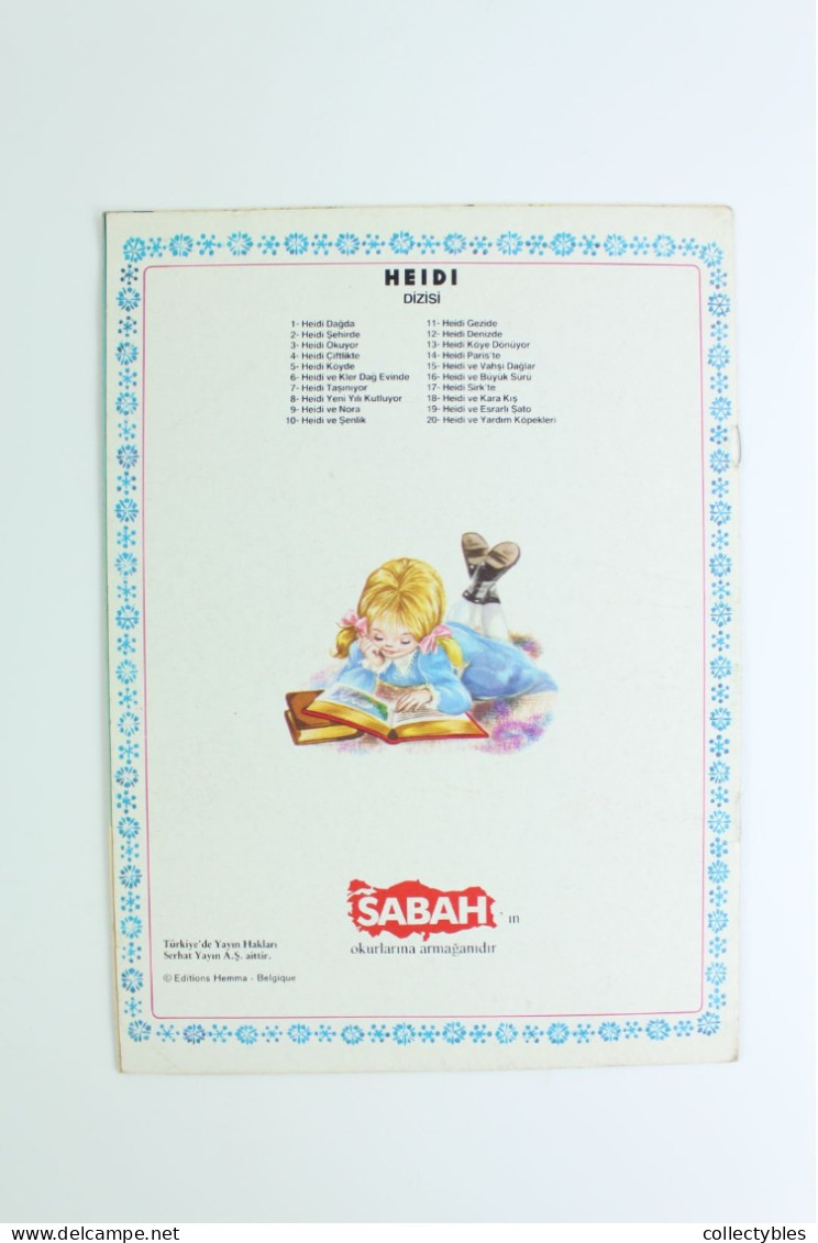 HEIDI Turkish Book Series 1990s COMPLETE SET 1-20 Johanna Spyri FREE SHIPPING