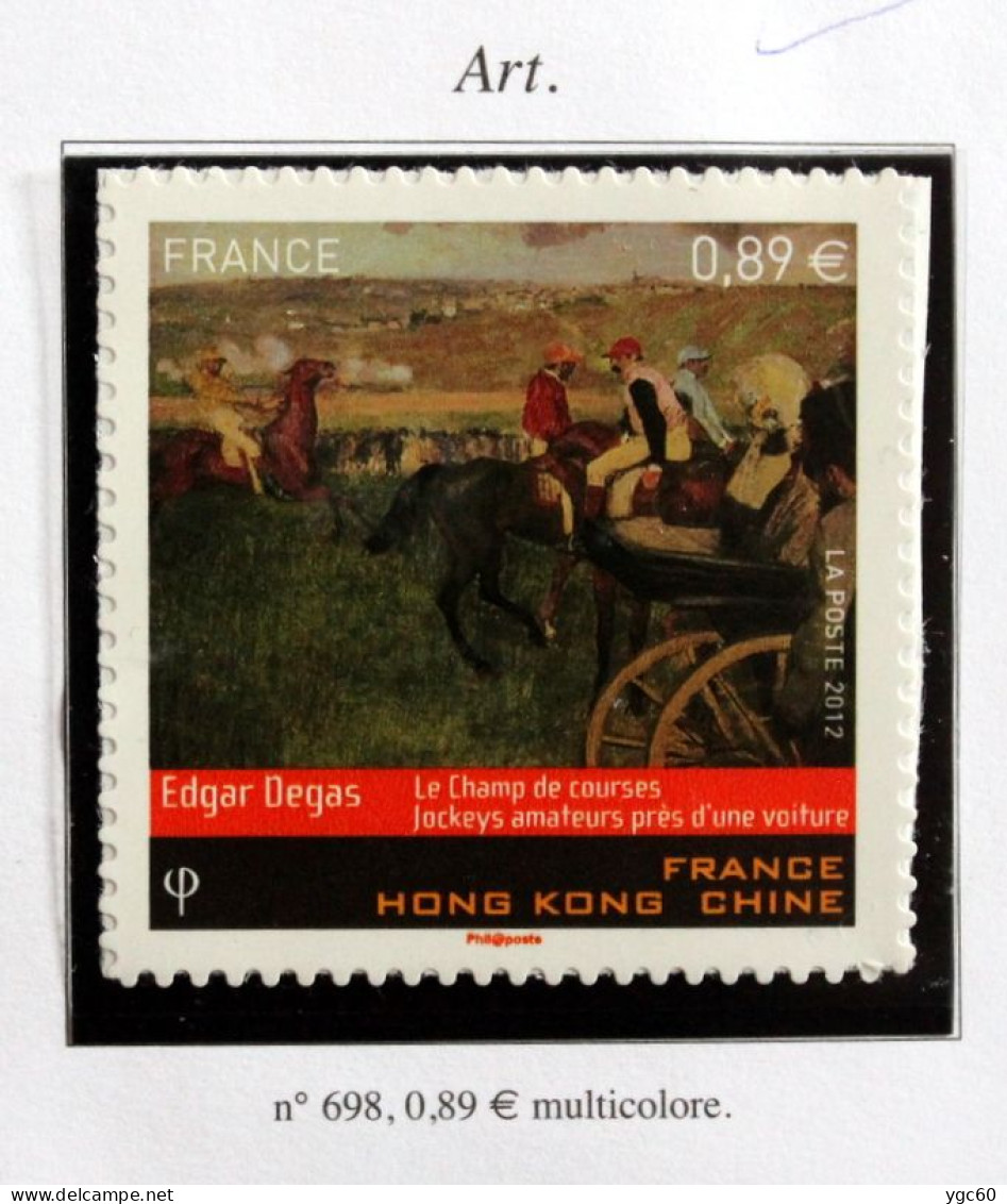 2012 - TIMBRE AUTOADHÉSIF N° 698 - EDGARD DEGAS - TB ETAT NEUF - Neufs