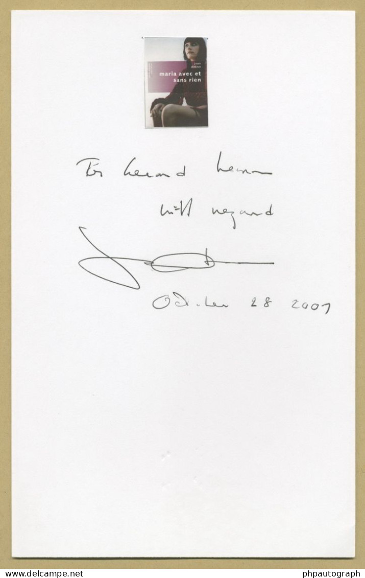 Joan Didion (1934-2021) - American Writer - Rare Signed Card + Photo - NY 2007 - Writers