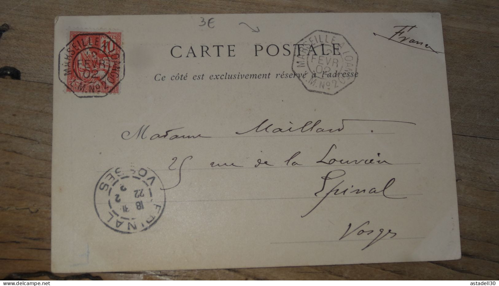 Carte Avec Cachet Maritime, Marseille A Loango N°2 - 1902 ............ 240424-18724 - Maritieme Post