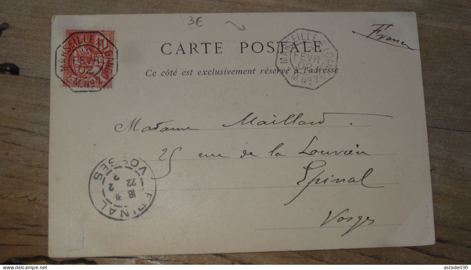 Carte Avec Cachet Maritime, Marseille A Loango N°2 - 1902 ............ 240424-18724 - Maritime Post