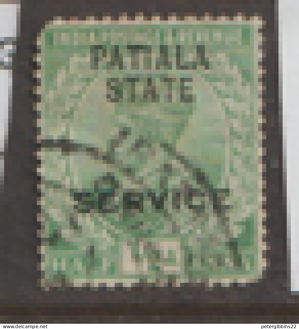 India Patiala Service  1913   SG  036  3p Light Green   Fine Used - Patiala