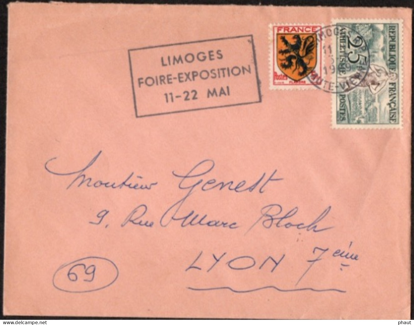 961 Athlétisme Sur Lettre Sécap LIMOGES Foire-Expo - 1877-1920: Semi Modern Period