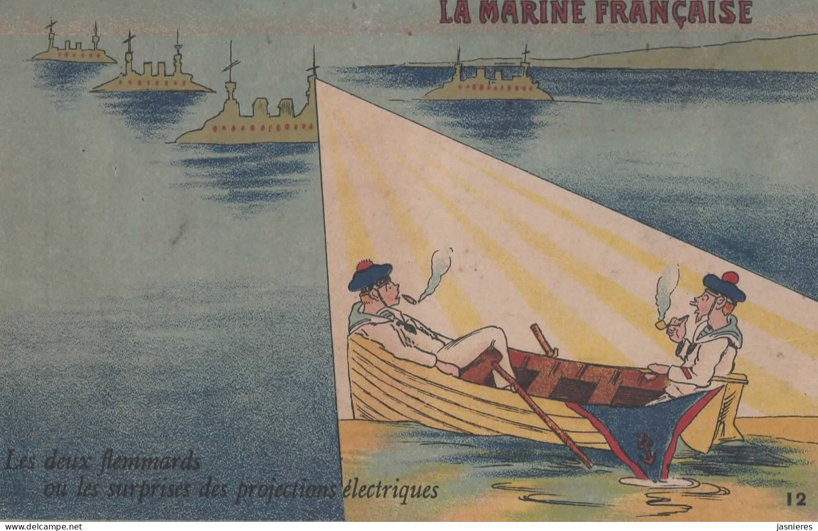 CPA La Marine Française - Marins - N°12 - Les Deux Flemmards - 1930 - Humor