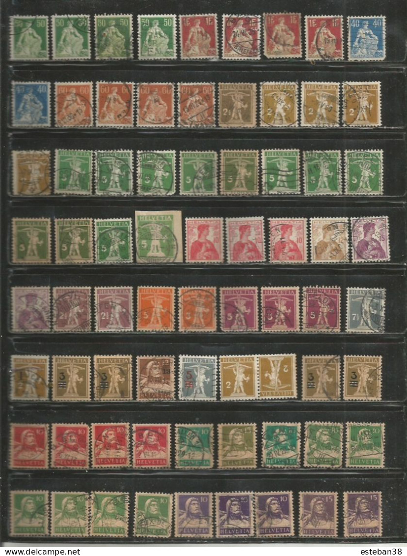 Suisse Timbres Diverses - Usados