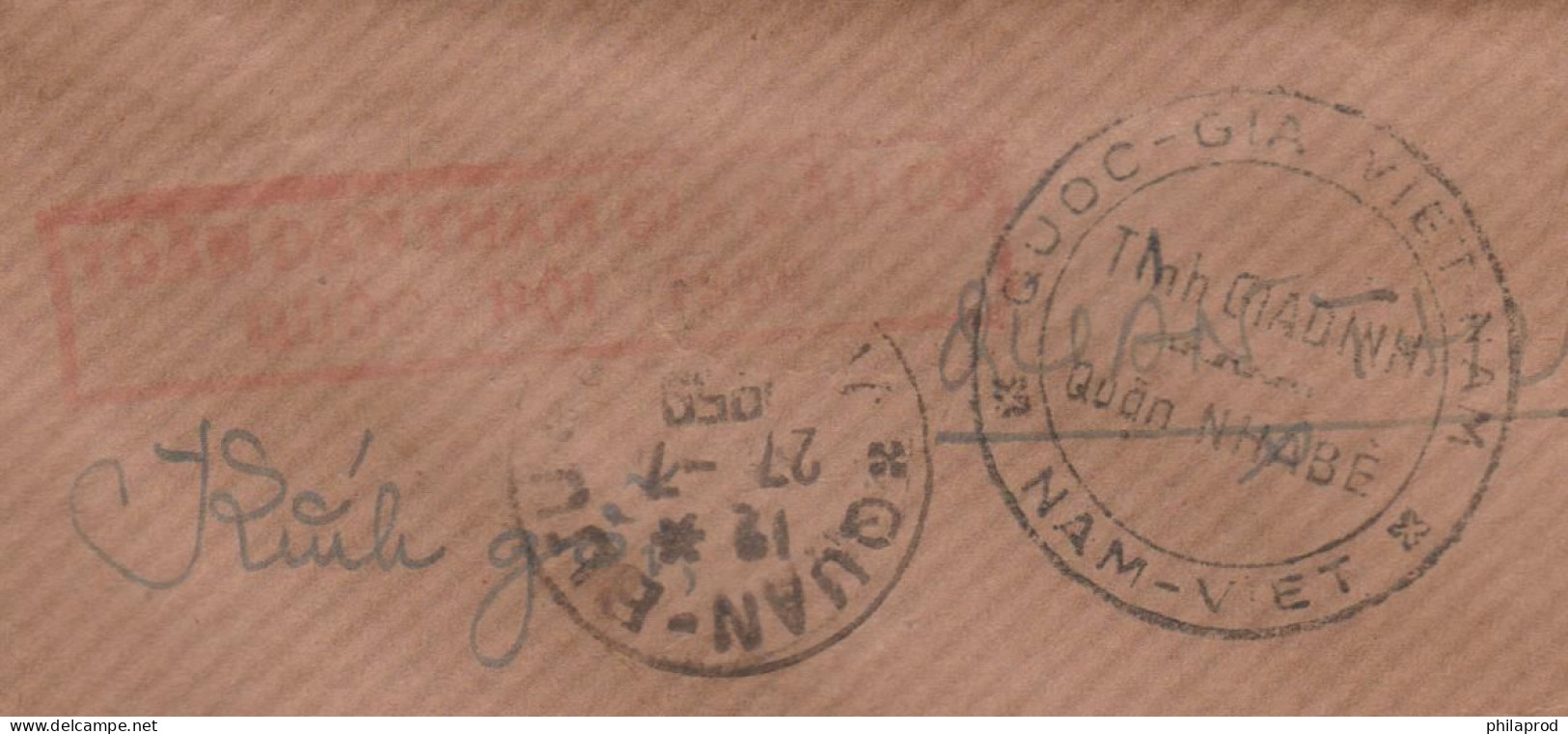 S.VIETNAM  MILITARY COVER From QUAN BUU 27/07/1959 With Slogan TOAN DAN THAM GIA BAU CU QUOC HOI 1959  VF - Vietnam