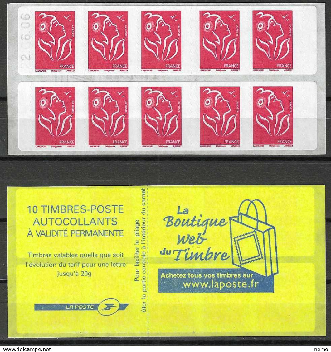 3744A-C2A CARNET  SAGEM DATE 22.06.06 MARIANNE DE LAMOUCHE Phil@poste - Modernes : 1959-...