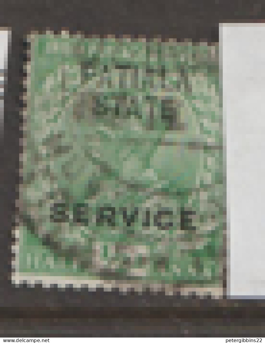 India Patiala  Service  1913   SG  036a  3p Emerald   Fine Used - Patiala