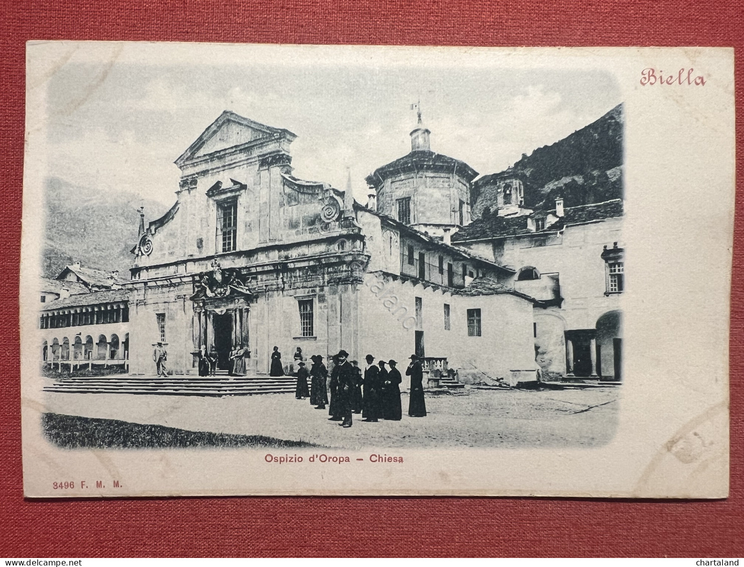 Cartolina - Biella - Ospizio D'Oropa - Chiesa - 1900 Ca. - Biella