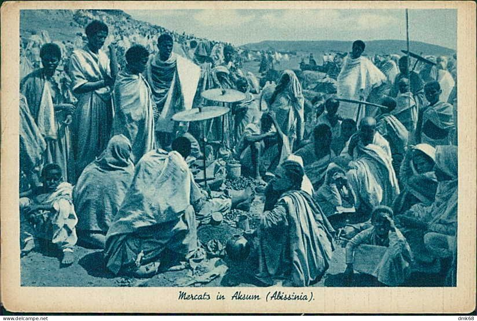 AFRICA - ETHIOPIA - MARKET / MERCATO IN AKSUN / AXUN - ABISSINIA - MAILED 1937 (12552) - Etiopía