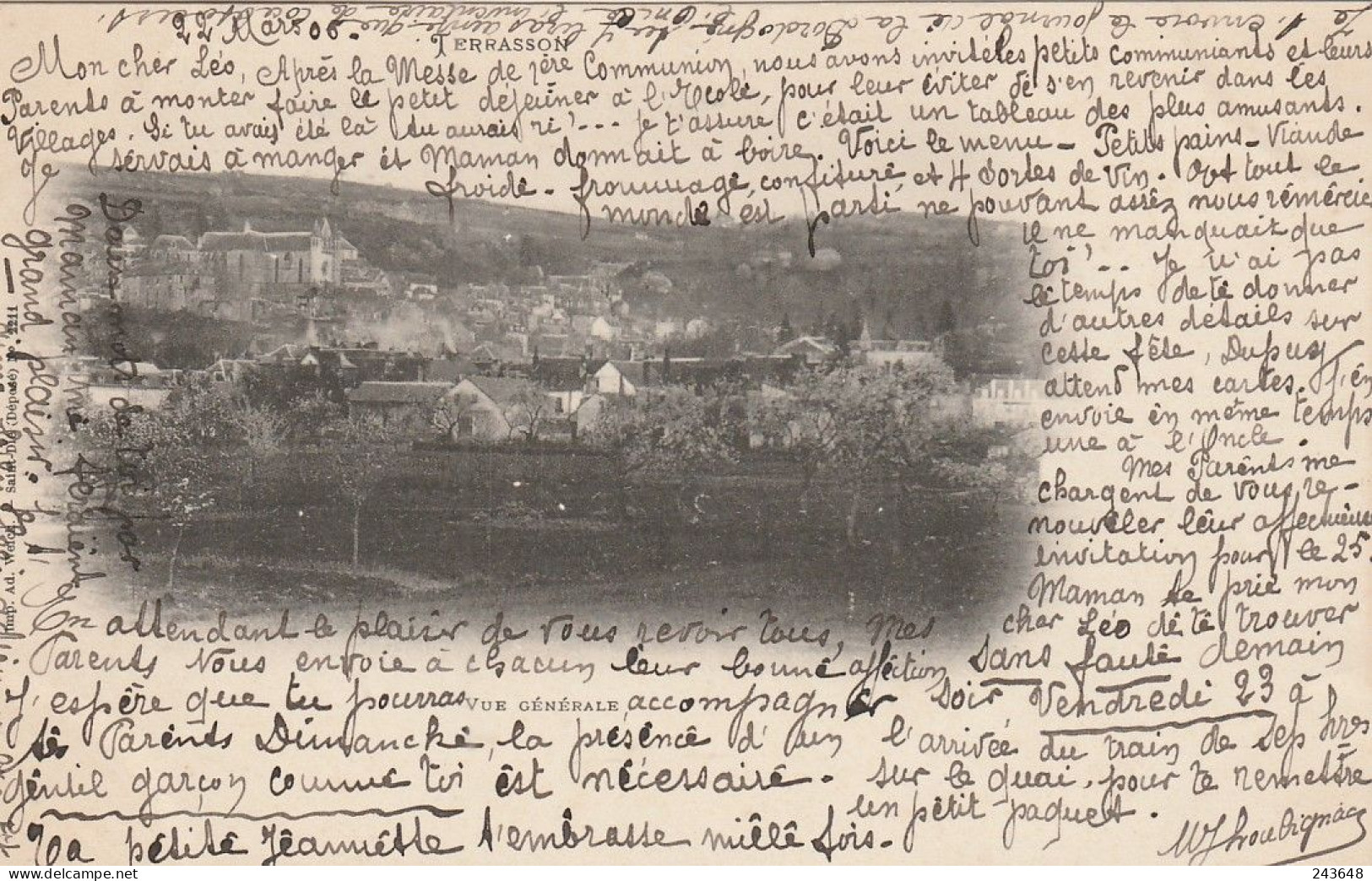 Terrasson Vue Générale Correspondance Intéressante - Terrasson-la-Villedieu