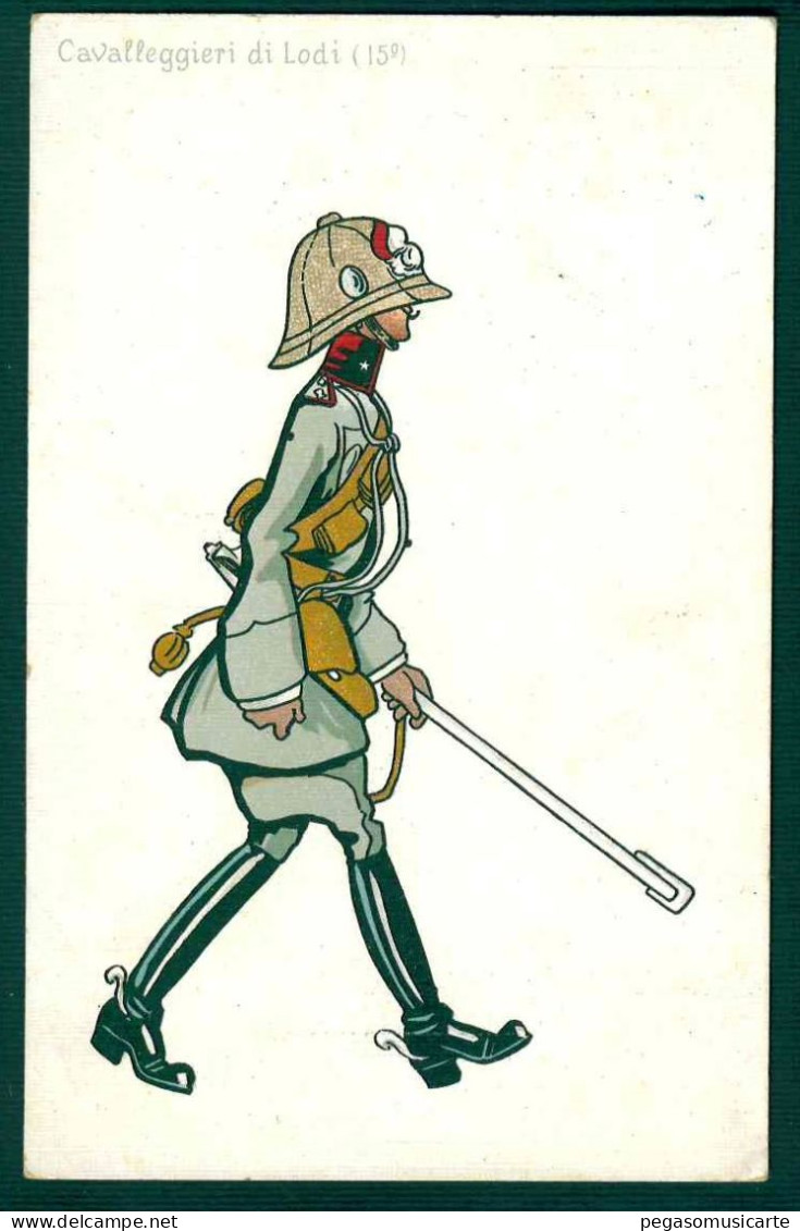 BF041 CAVALLEGGERI DI LODI - UNIFORME - REGGIMENTALE - ILLUSTRATORE ILLUSTRATOR 1910 - Uniformi