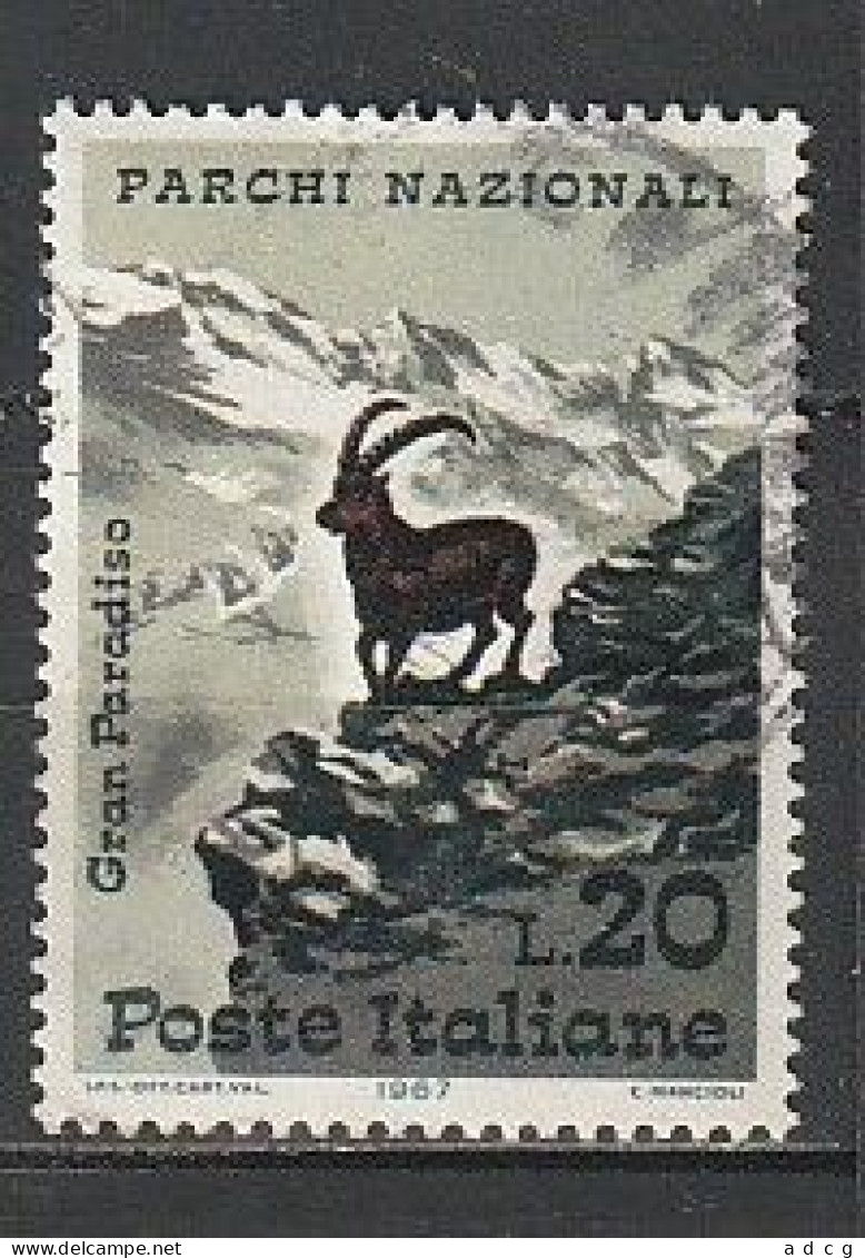 1967 PARCO GRAN PARADISO 20 Lire USATO - 1961-70: Oblitérés