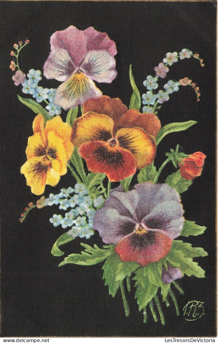 FANTAISIES - Fleurs - Bouquet De Fleurs - Colorisé - Carte Postale Ancienne - Autres & Non Classés