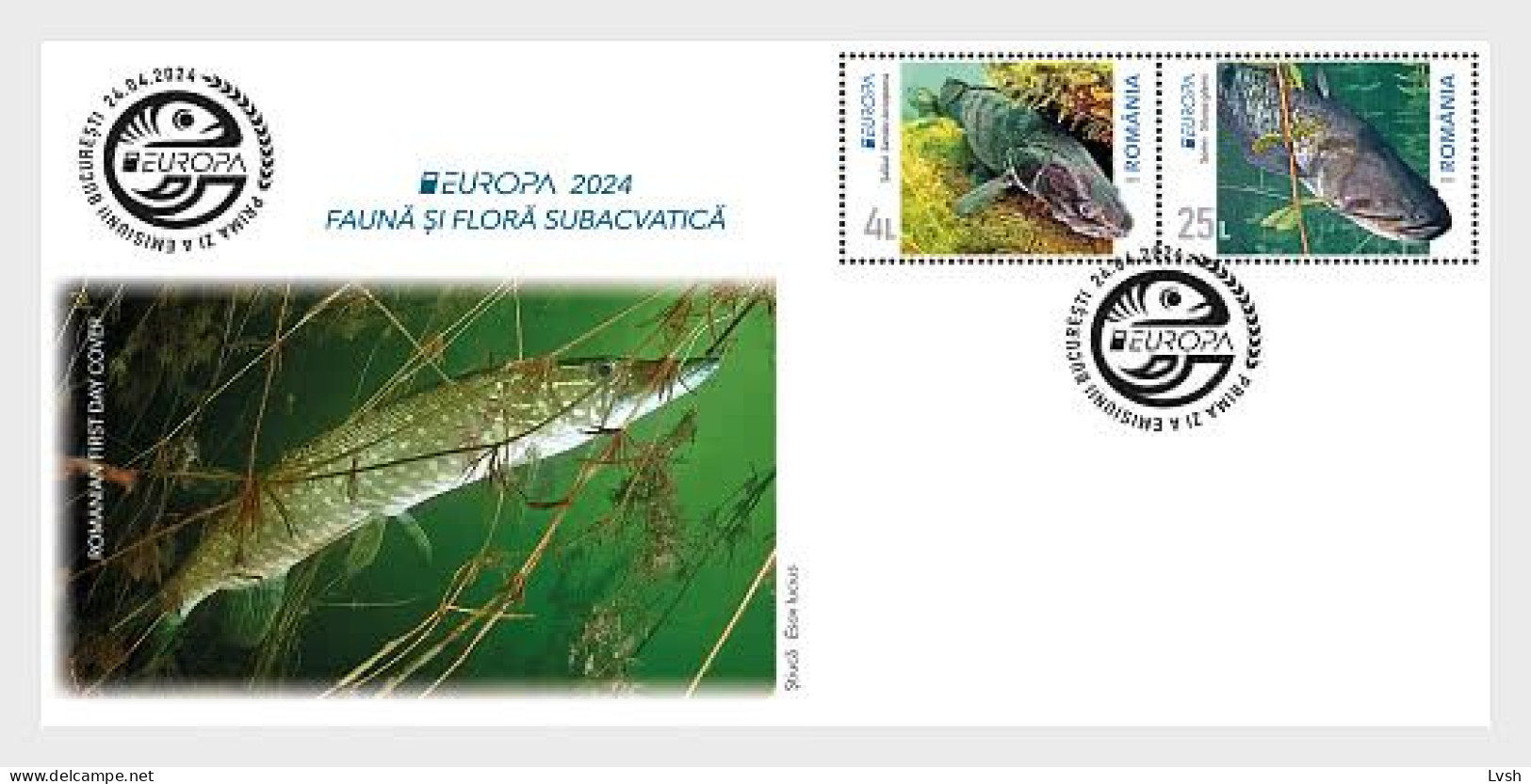 Romania.2024.Europa CEPT.Underwater Fauna And Flora.FDC. - Fische