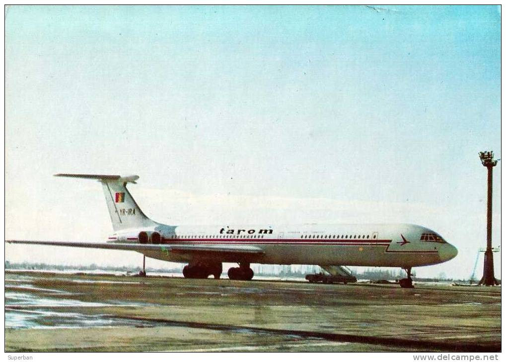 AVIATION CIVILE ~ 1975 - AVION : ILYUSHIN 'IL 62' Au SOL - AÉROPORT De BUCAREST OTOPENI AIRPORT / ROMANIA (an606) - 1946-....: Ere Moderne