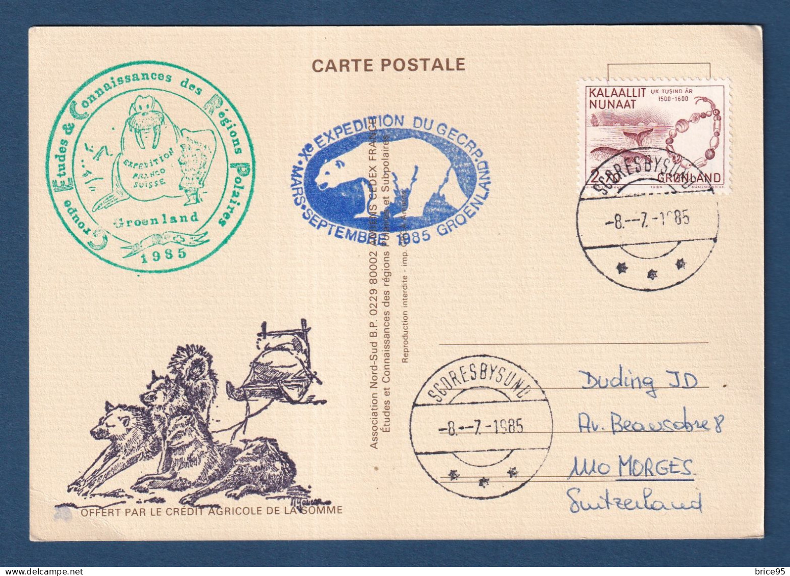 Groenland - Expédition Du GECRP - Groupe études Et Connaissances Des Régions Polaires - 1985 - Antarctic Expeditions