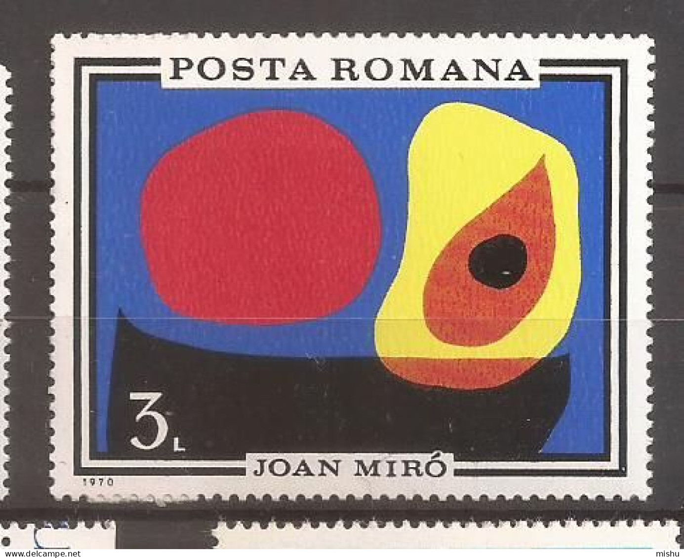 Romania - 1970 - INUNDATIA II, Joan Miro, Nestampilat - Sonstige & Ohne Zuordnung