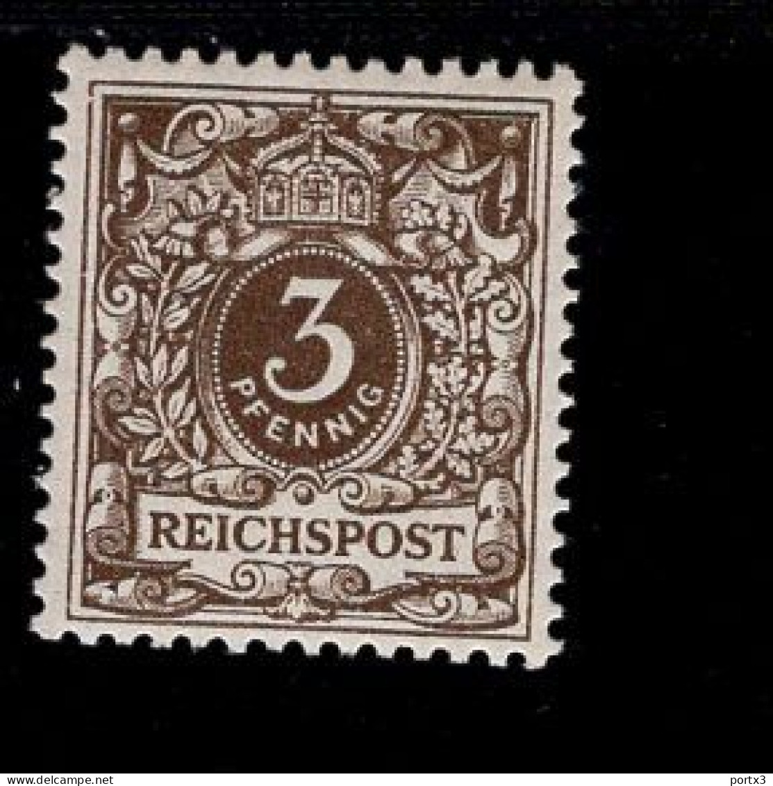 Deutsches Reich 45 B Wertziffer Mit Krone MLH * Mint Falz - Ungebraucht