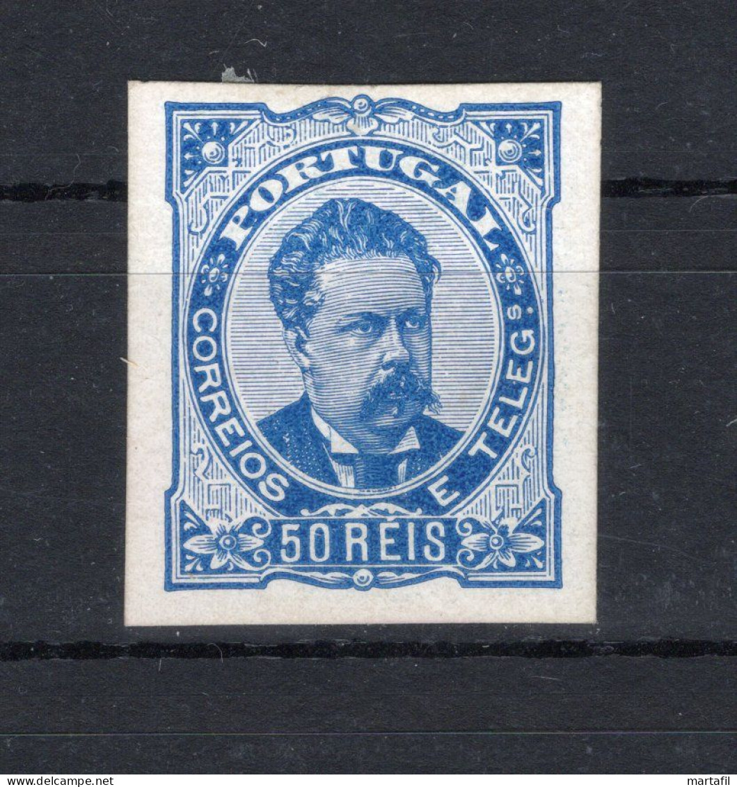 1882-87 PORTOGALLO N.61 * 50 Reis Non Dentellato, Imperforated - Unused Stamps