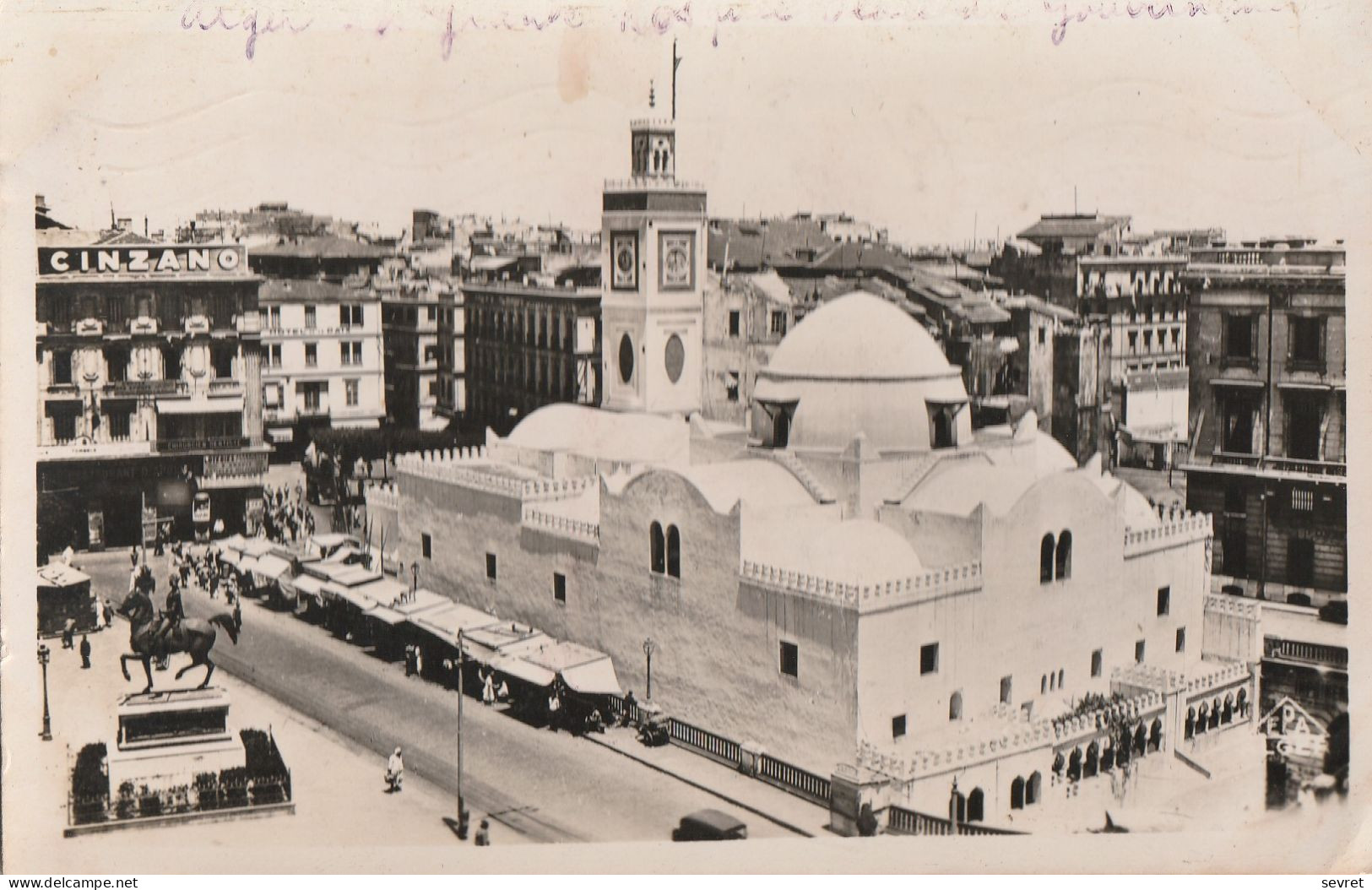 ALGER  -  La Grande  Mosquée Place Du Gouvernement  Cliché   Rare - Algiers