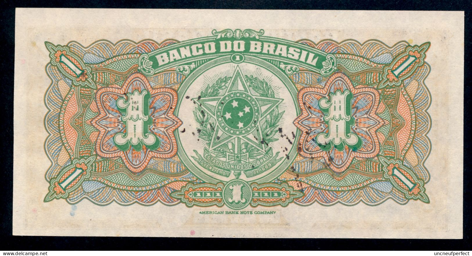 Brésil P 131a (1944) 1 MIL REIS - UNC - Série 291 N° 036811 RARE!!! - Brasil