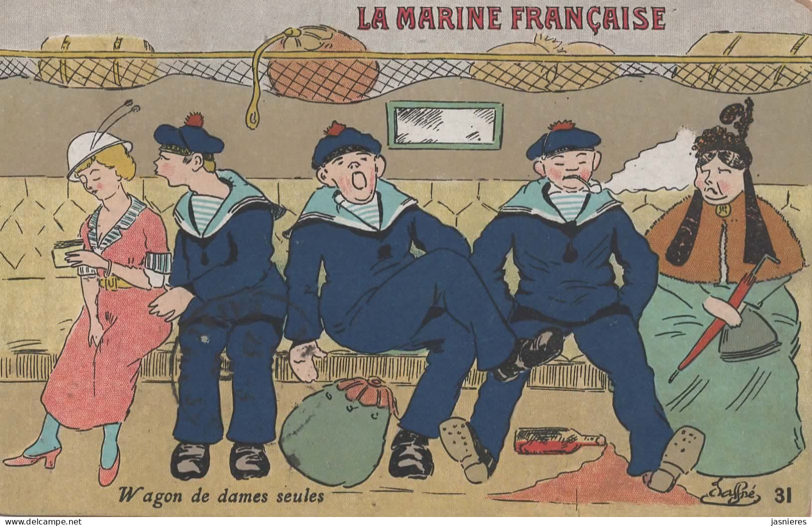 CPA La Marine Française - Marins - N°31 - Wagon De Dames Seules - Humour