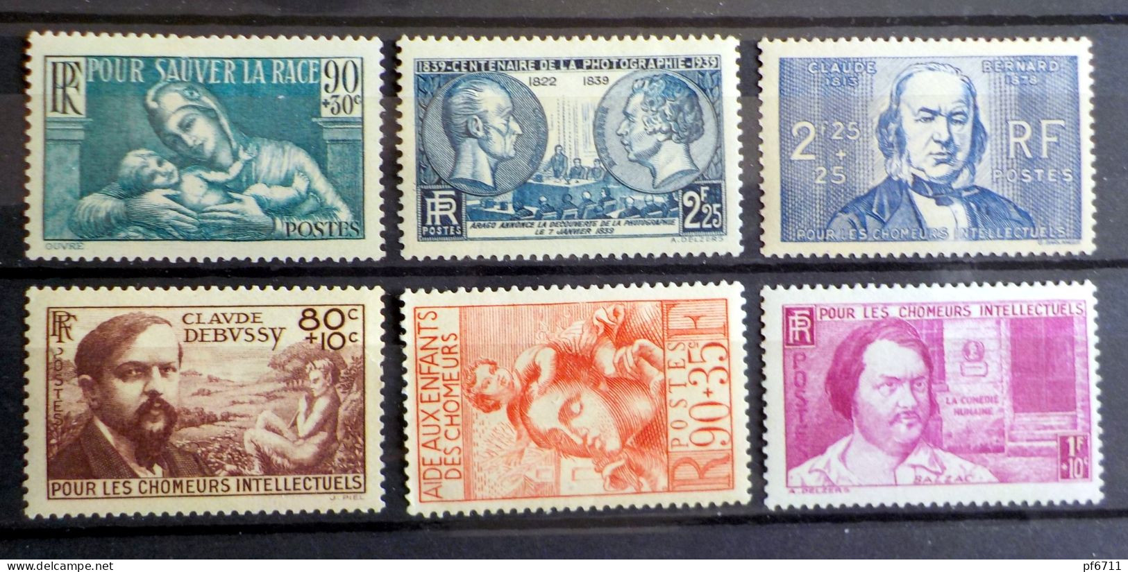 Lot De 6 Timbres  N° 419/27/28/39/62/63 -période 1939/40 - Unused Stamps