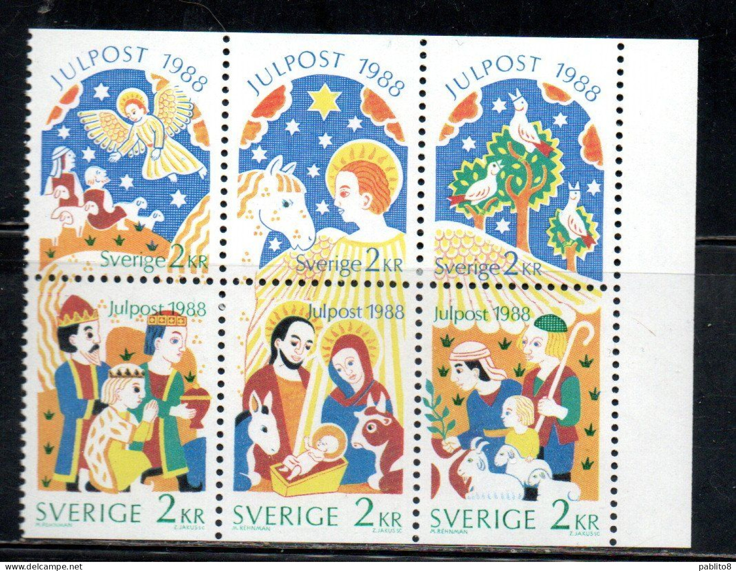SWEDEN SVERIGE SVEZIA SUEDE 1988 CHRISTMAS NATALE NOEL WEIHNACHTEN NAVIDAD BLOCK MNH - Neufs