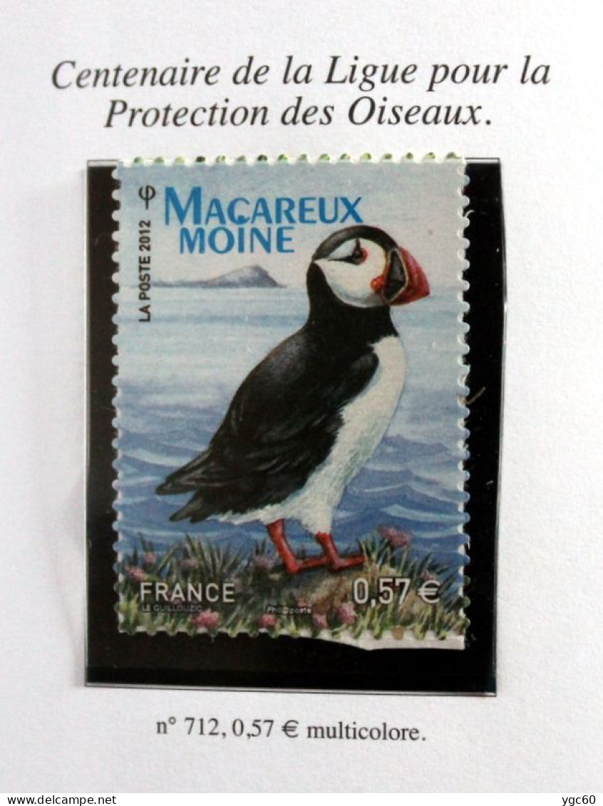2012 - TIMBRE AUTOADHÉSIF N° 712 - CENTENAIRE DE LA LIGUE POUR LA PROTECTION DES OISEAUX MACAREUX MOINE - TB ETAT NEUF - Unused Stamps