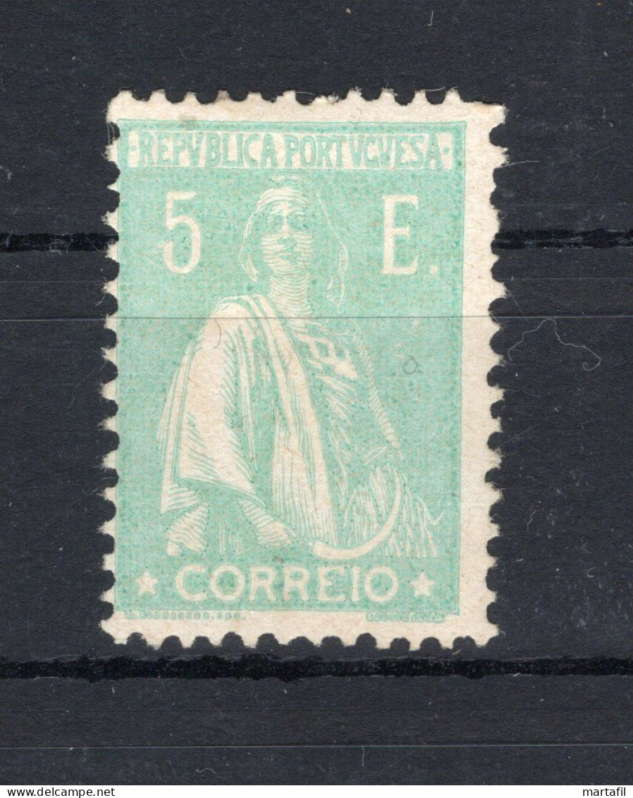 1923 PORTOGALLO N.296 5e Verde Chiaro, Cerere - Ongebruikt