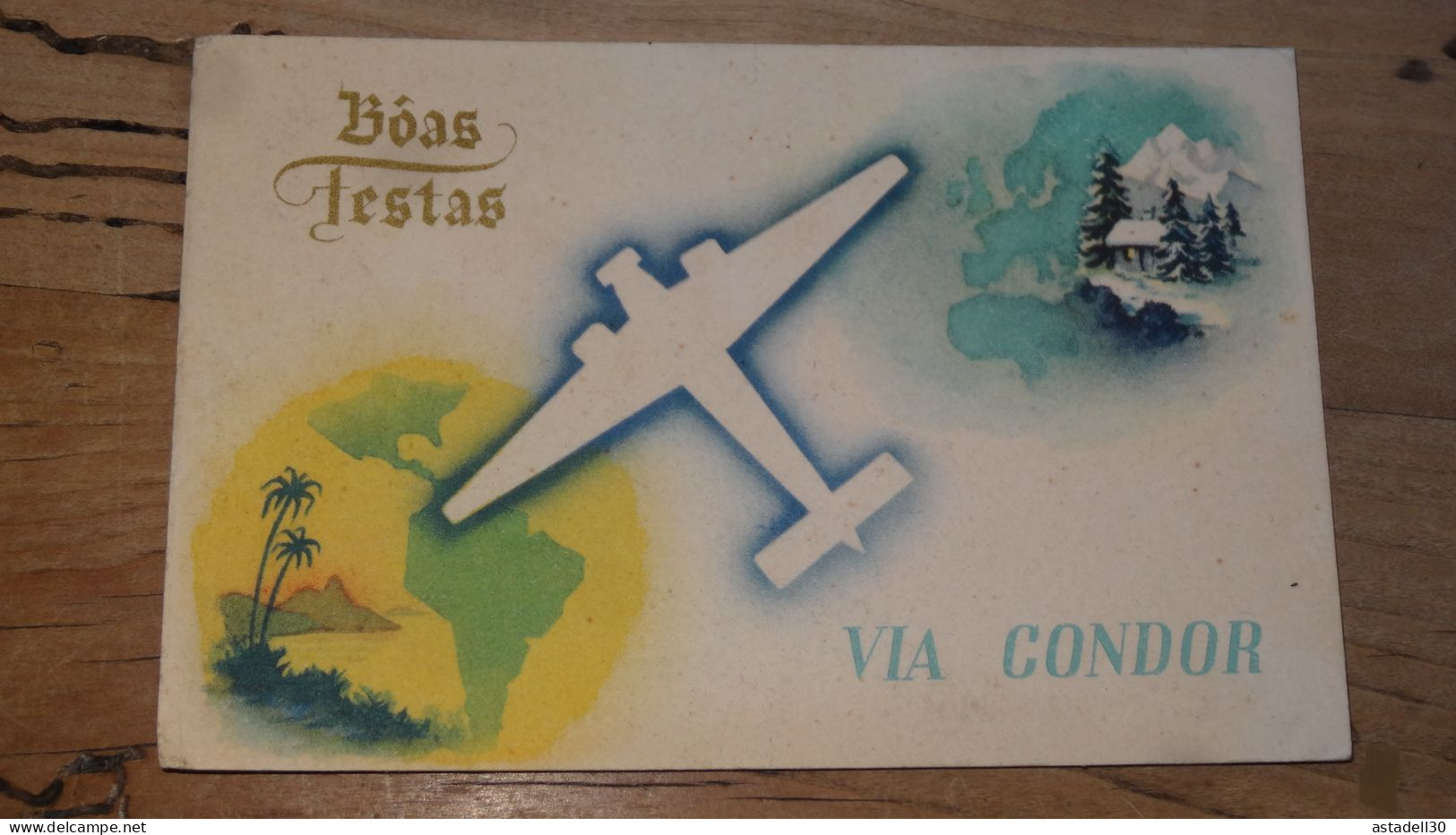 Carte Envoyée VIA CONDOR - LUFTHANSA ............ 240424-18735 - Poste Aérienne (Compagnies Privées)