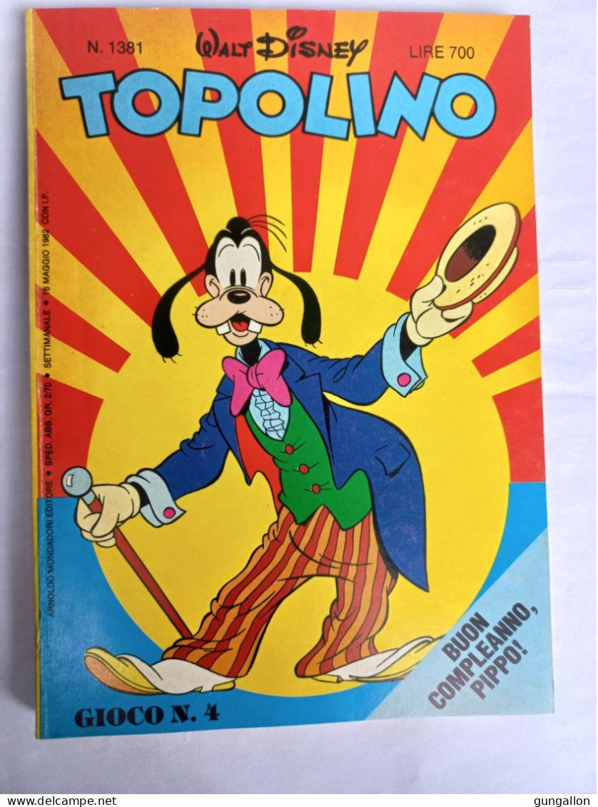 Topolino (Mondadori 1982)  N. 1381 - Disney