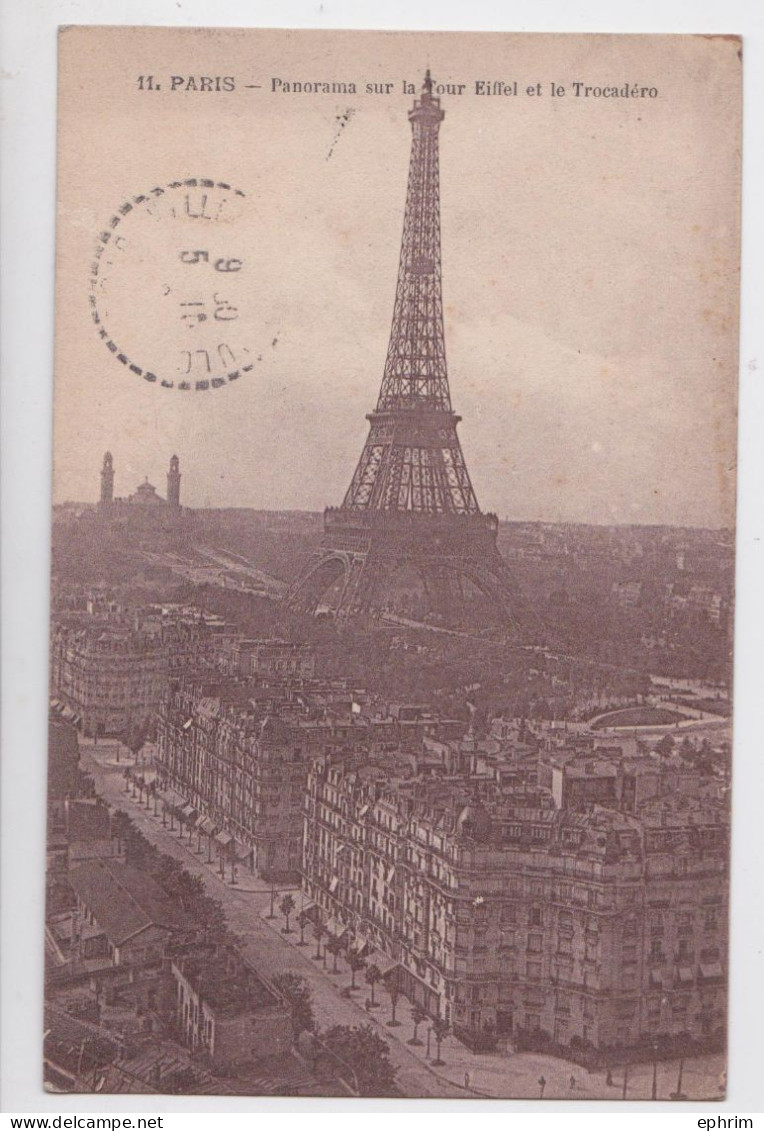 FM Franchise Tampon Gare PLM Cantine Militaire Gratuite Pour Les Soldats Français Et Alliés Carte Postale Tour Eiffel - Guerra De 1914-18