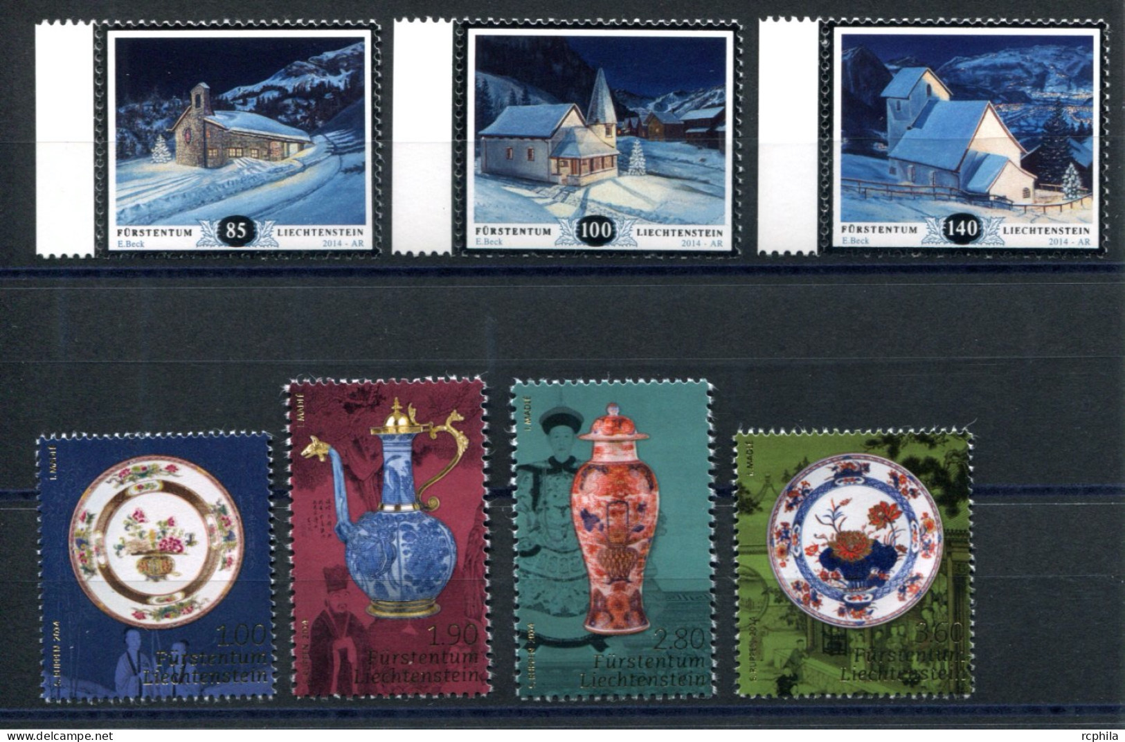 RC 27556 LIECHTENSTEIN 2014 LOT DE TIMBRES SF 12,55 VENDU EN DESSOUS DE LA FACIALE NEUFS ** MNH TB - Neufs