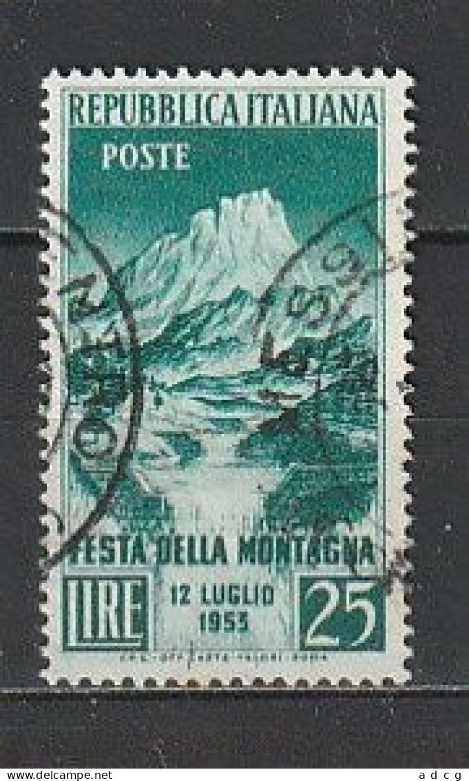 1953 FESTA MONTAGNA  25 Lire USATO - 1946-60: Usati