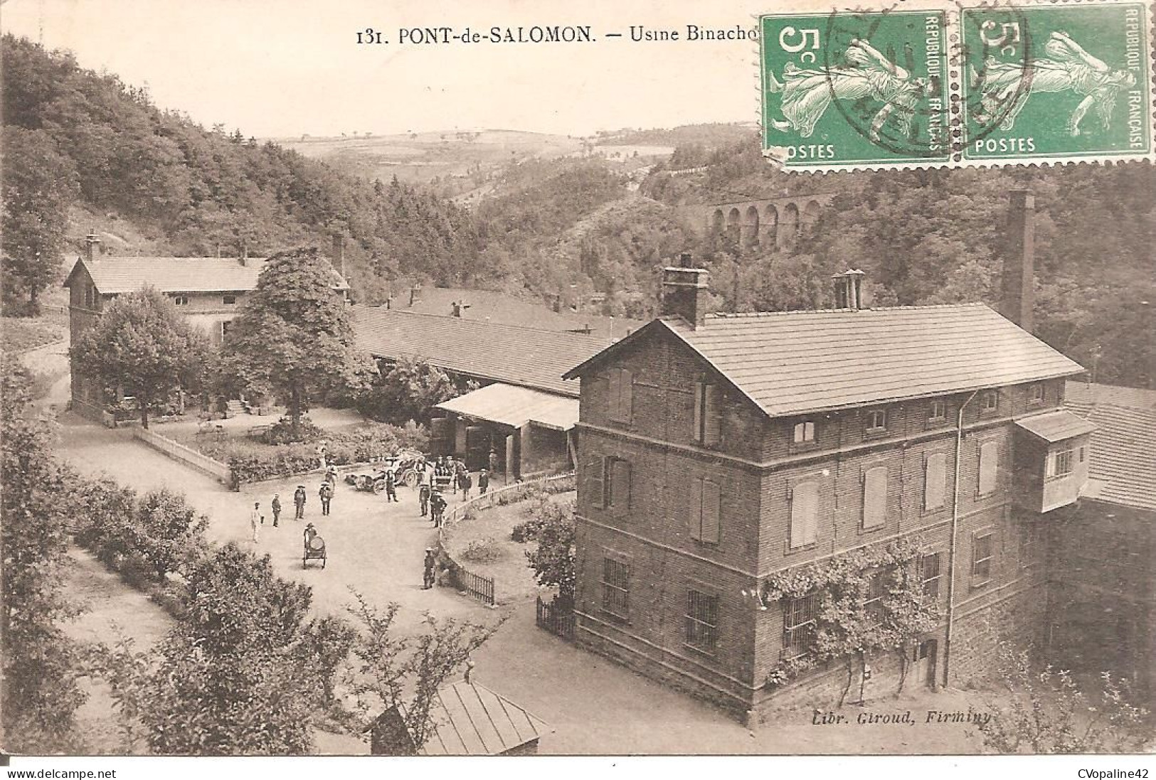 PONT-de-SALOMON (43) Usine Binachon En 1917 - Andere & Zonder Classificatie