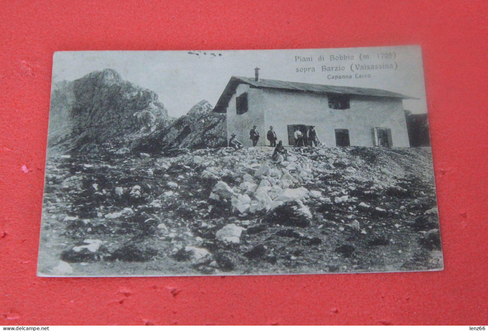 Lecco Sopra Barzio Piani Di Bobbio La Capanna Lecco Animata 1918 Ed. Signorelli - Lecco