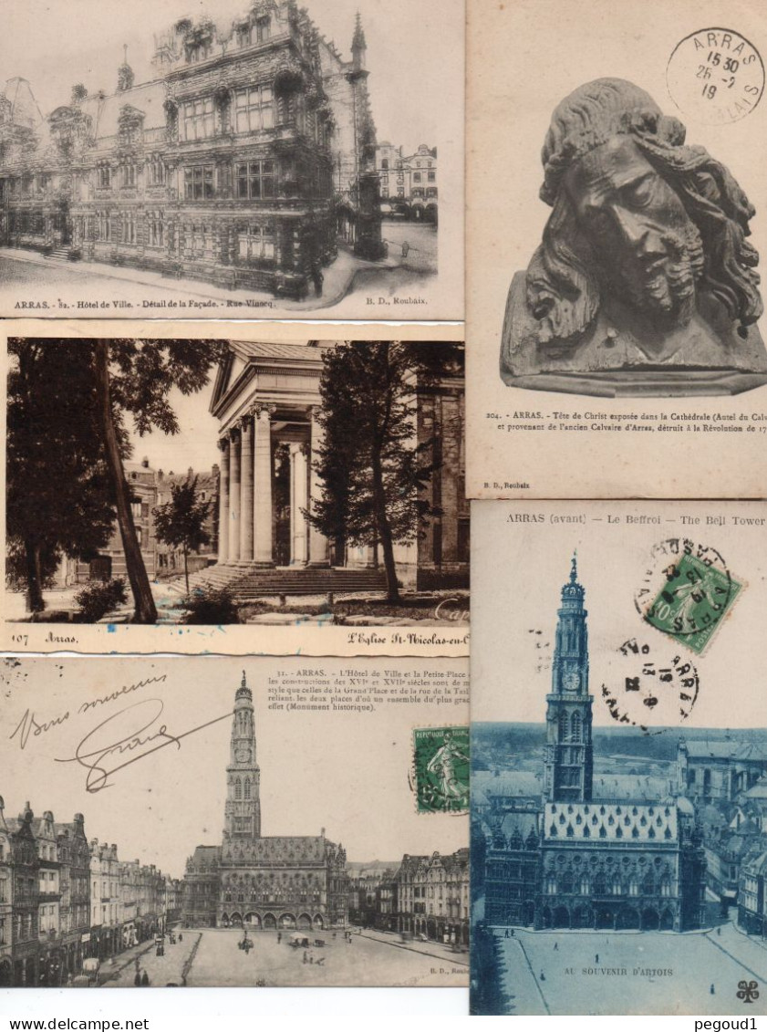 ARRAS (P-de-C)  . LOT 64 CARTES POSTALES ANCIENNES. LIVRAISON OFFERTE   Achat Immédiat - Arras