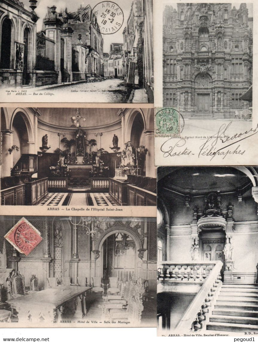 ARRAS (P-de-C)  . LOT 64 CARTES POSTALES ANCIENNES. LIVRAISON OFFERTE   achat immédiat