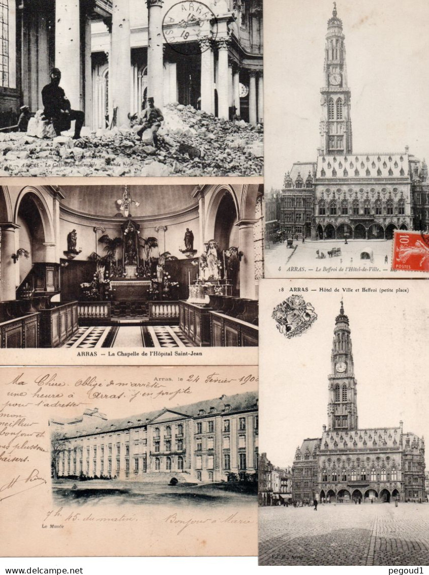 ARRAS (P-de-C)  . LOT 64 CARTES POSTALES ANCIENNES. LIVRAISON OFFERTE   achat immédiat