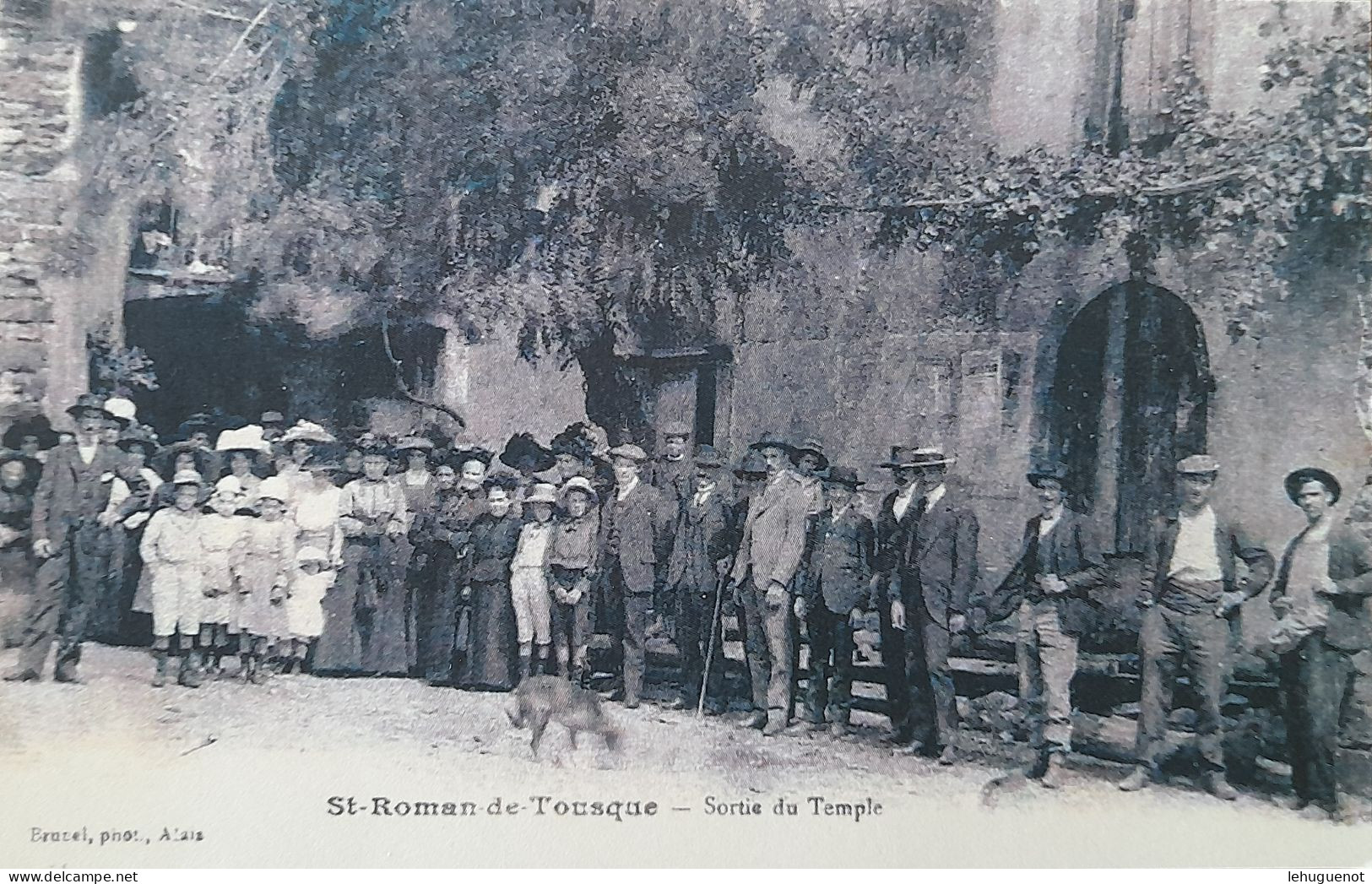 SAINT ROMAN De TOUSQUE - Sortie Du Temple Protestant - RETIRAGE - Autres & Non Classés