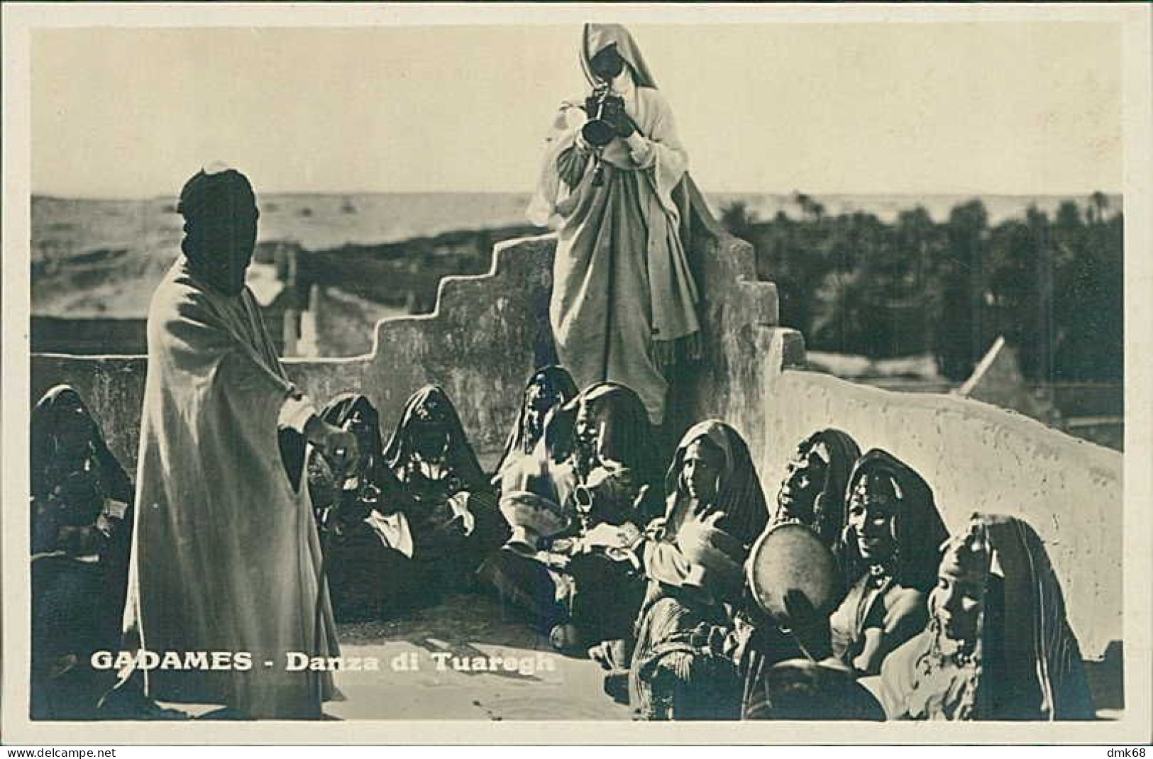 AFRICA - LIBYA / LIBIA - DANZA DI TUAREG / TUAREG DANCE - ED. AULA E BRAGONI - RPPC POSTCARD 1920s (12555) - Libië