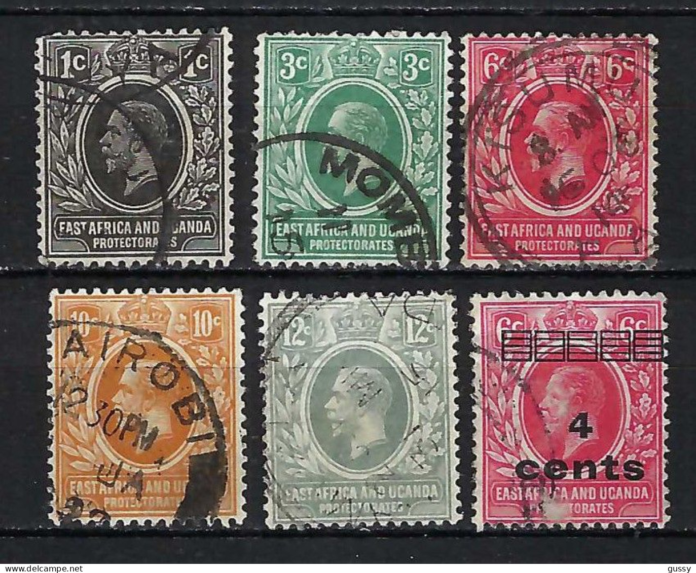 AFRIQUE ORIENTALE BRITANNIQUE & OUGANDA Ca.1922-27: Lot D' Obl. Petit Prix - Afrique Orientale Britannique