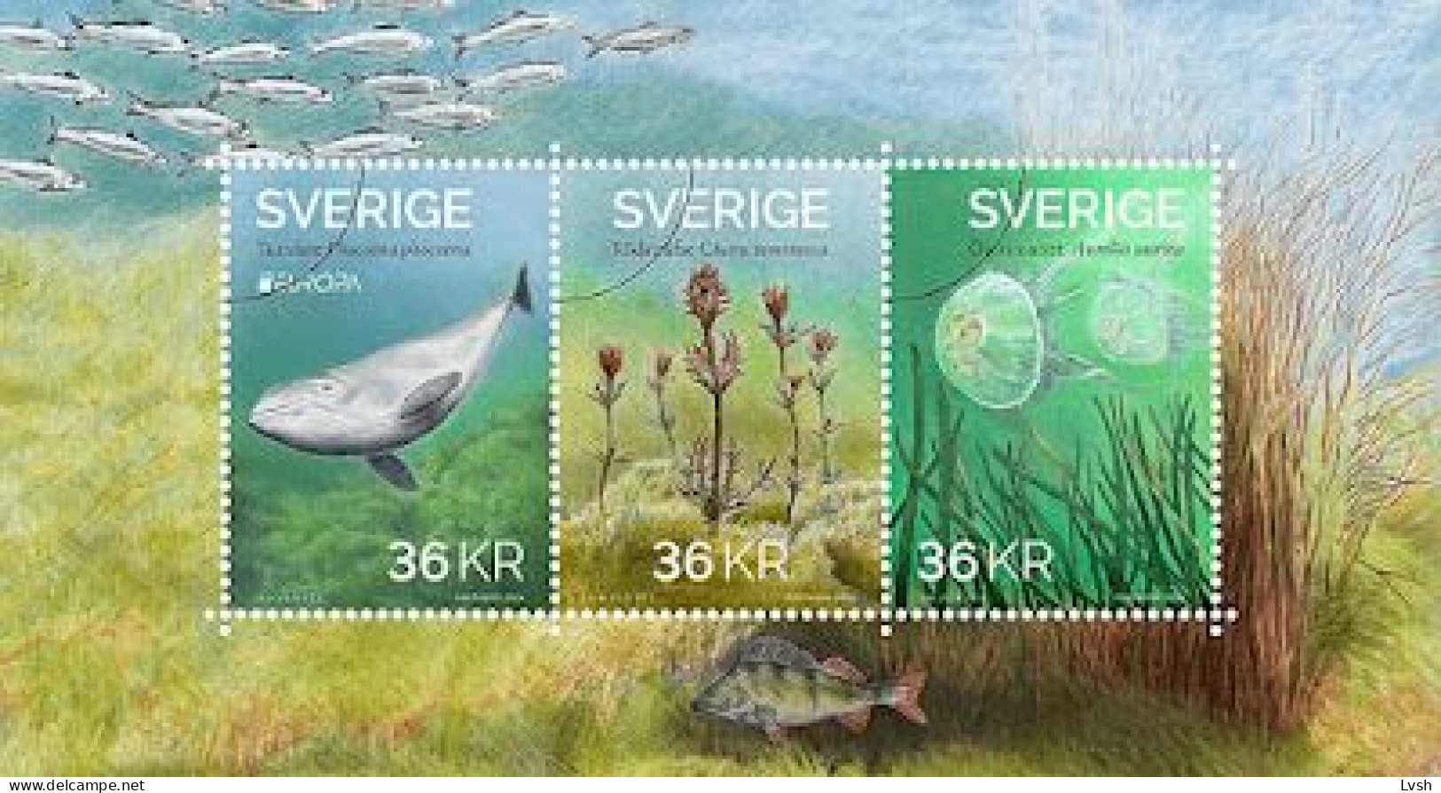 Sweden.2024.Europa CEPT.Underwater Fauna And Flora.s/s **. - Meereswelt