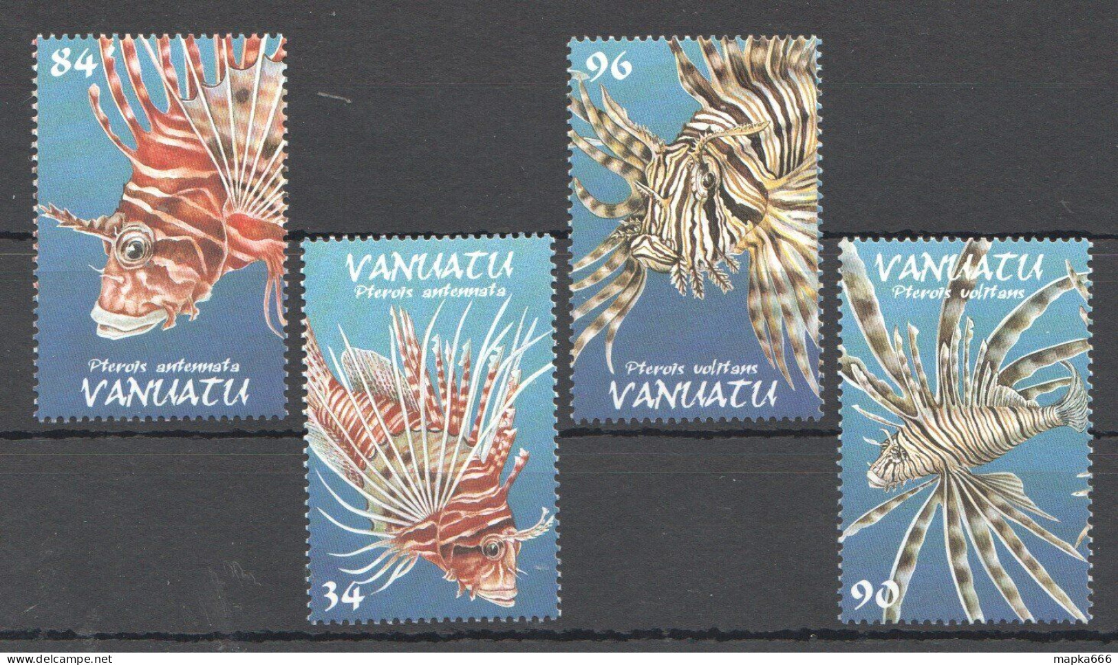 Ft155 1999 Vanuatu Fishes Marine Life Fauna #1092-95 1Set Mnh - Maritiem Leven