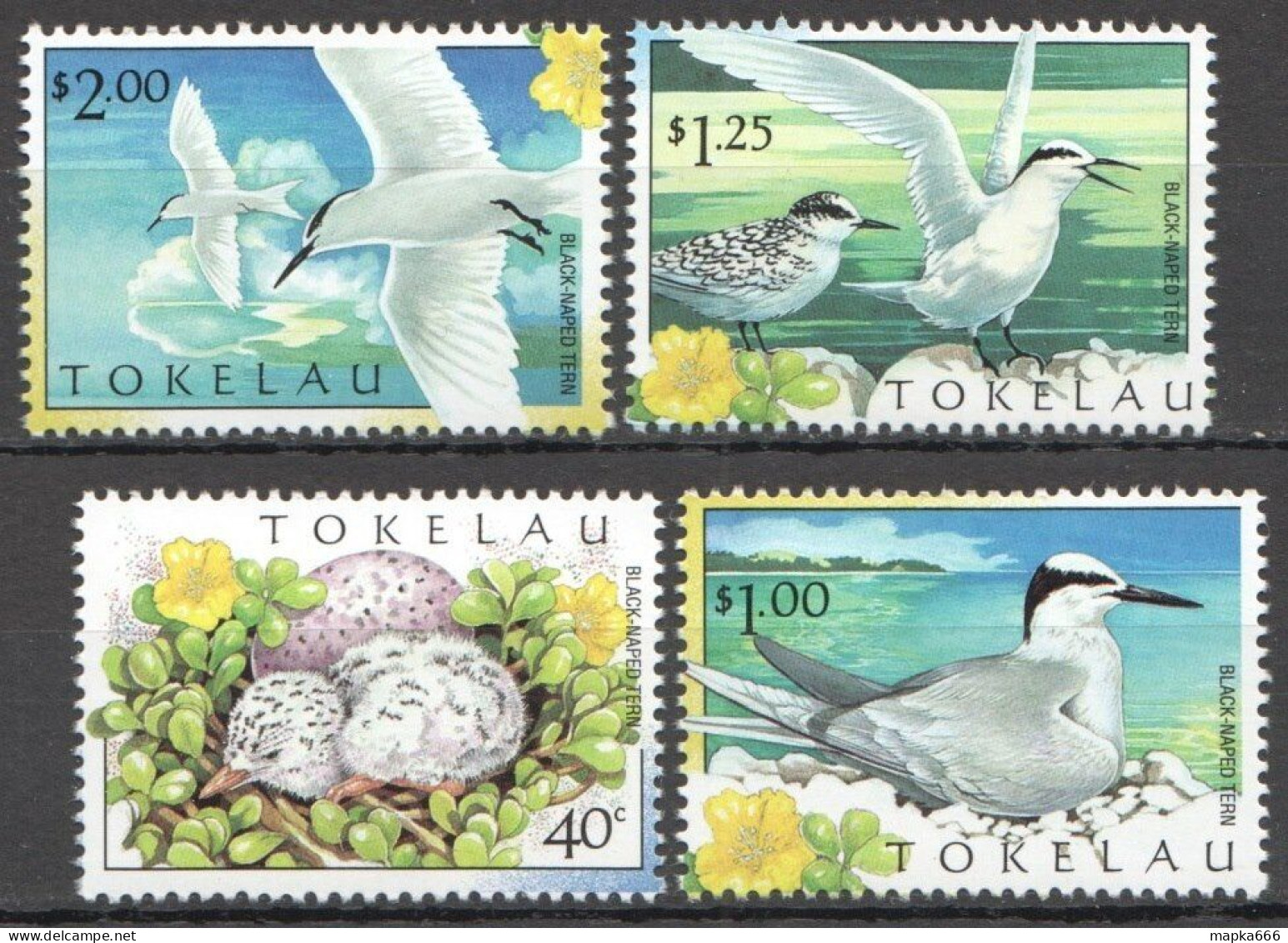 Ft147 1999 Tokelau Fauna Birds #288-291 1Set Mnh - Otros & Sin Clasificación