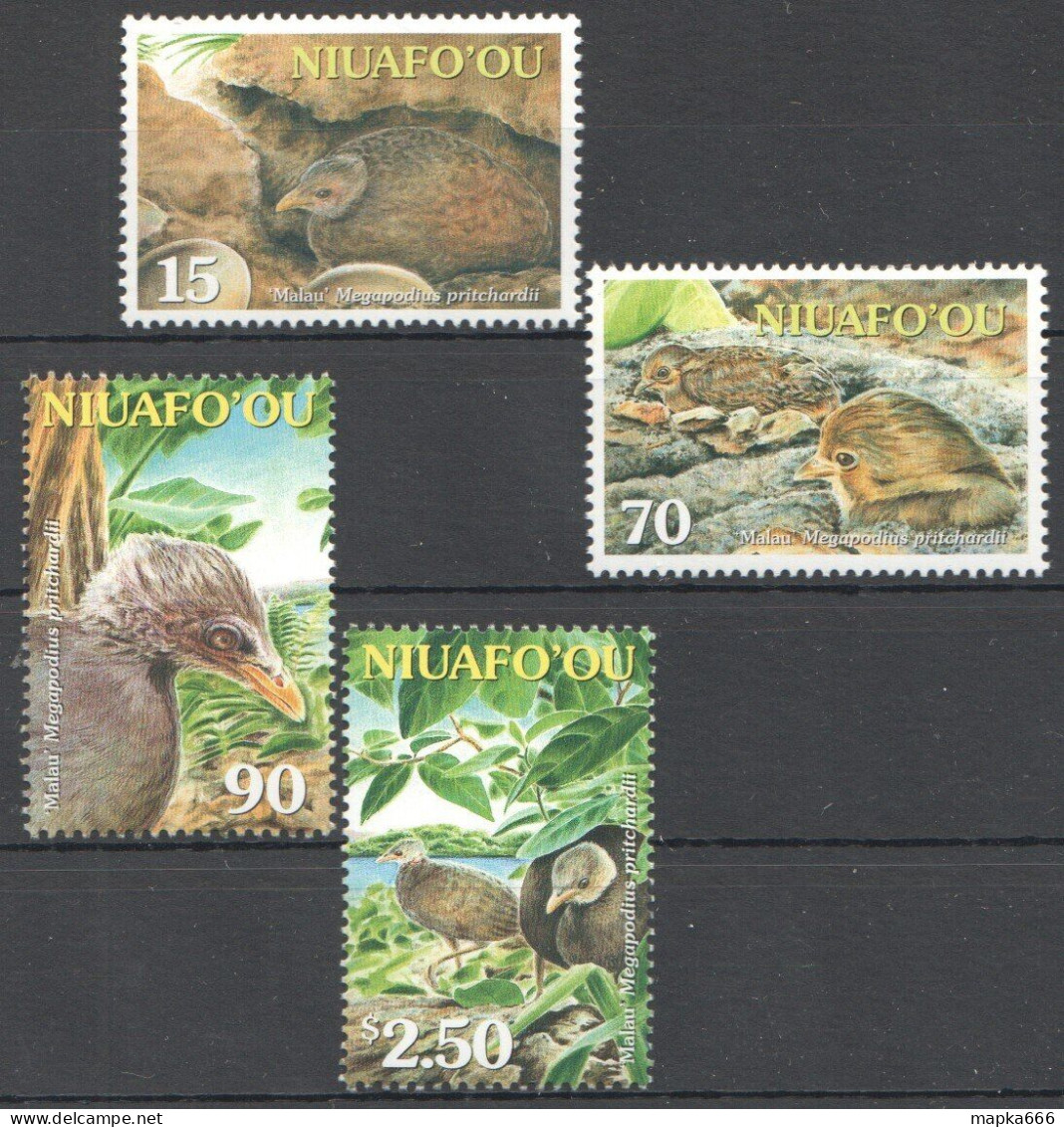 Ft146 2002 Niuafo'Ou Birds Endangered Malau Fauna #395-398 Set Mnh - Andere & Zonder Classificatie