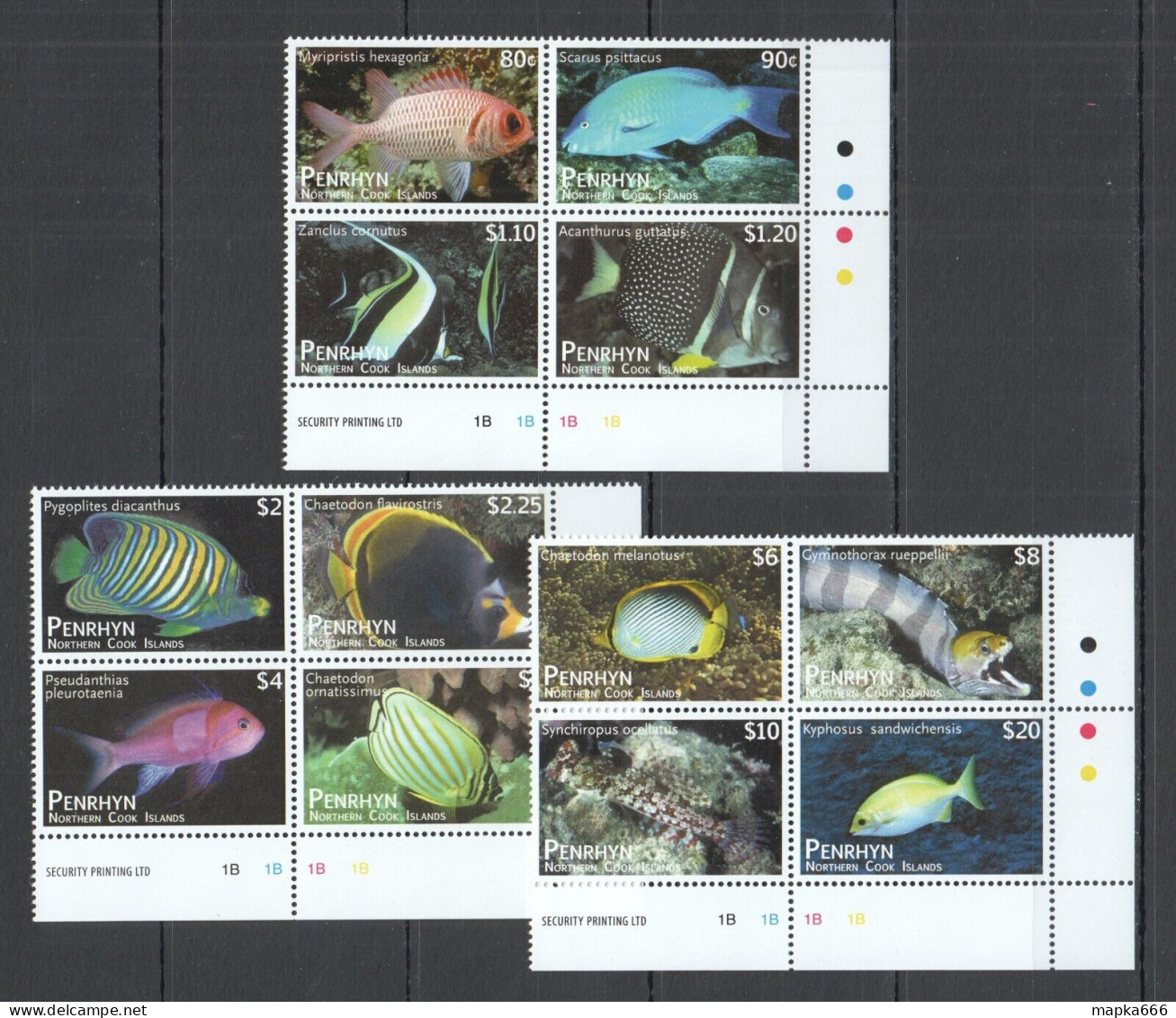 Ft140 2012 Penrhyn Fishes Marine Life Fauna Michel 110 Euro Mnh - Marine Life